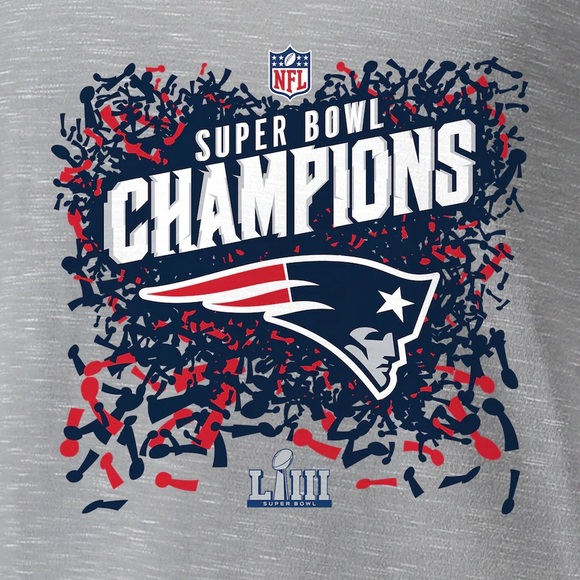 New England Patriots Super Bowl LIII Champs Trophy Collection Locker Room Shirt - Picture 4 of 4